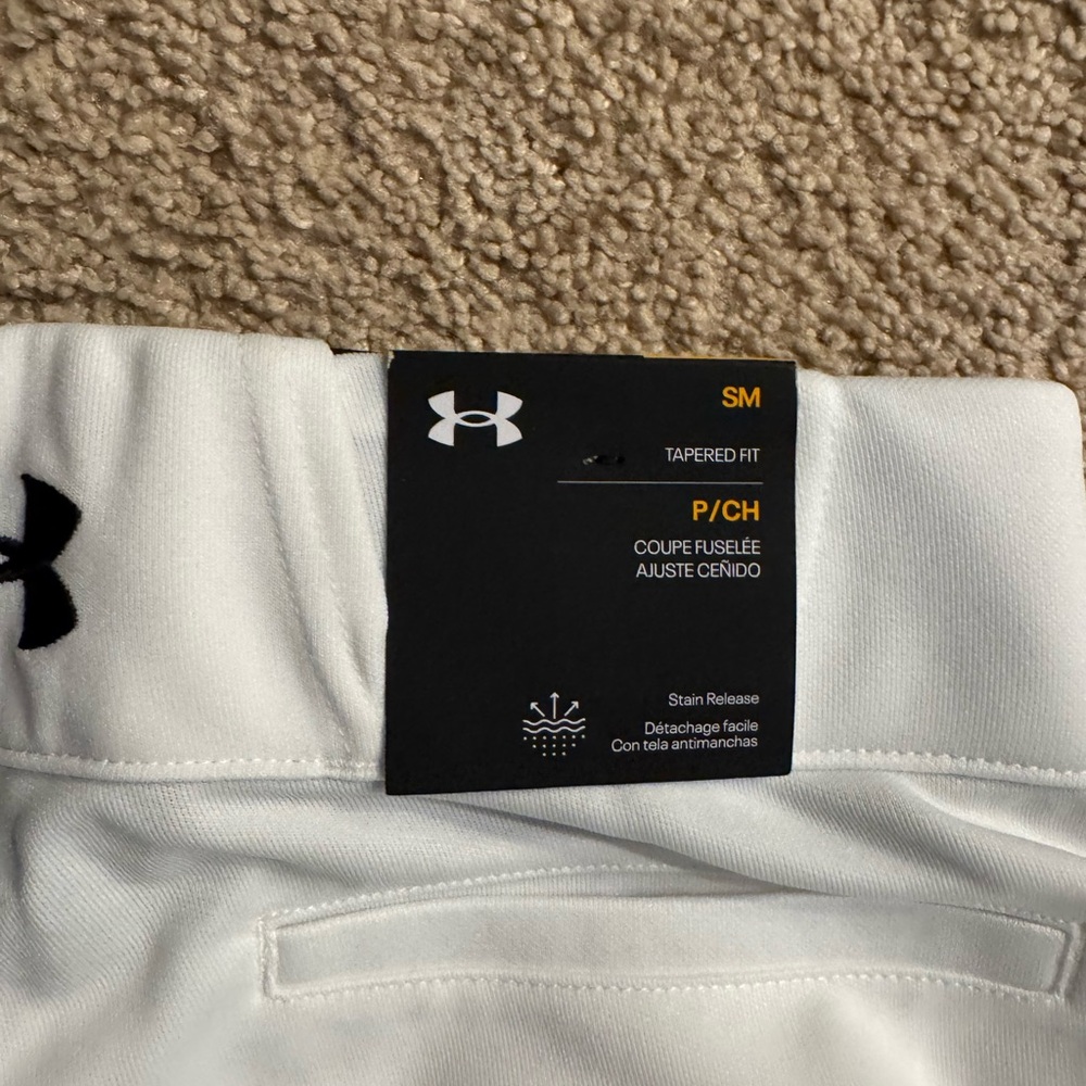 Canes Under Armour White Tapered Fit Knickers with Black Logo